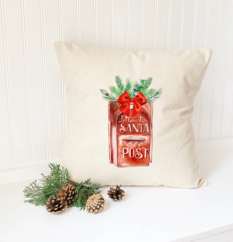 Letters to Santa Mailbox - Square Canvas Pillow