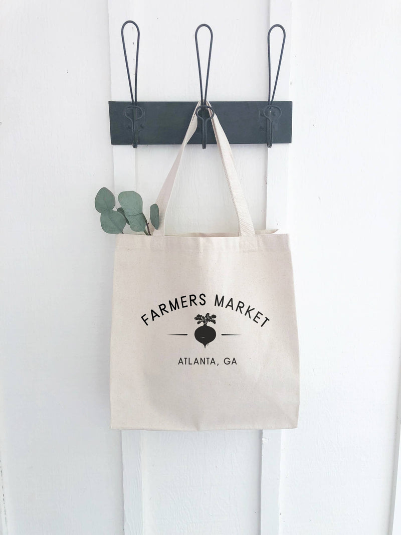 Farmers Market with City and State - Canvas Tote Bag