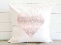 Heart Verses - Square Canvas Pillow