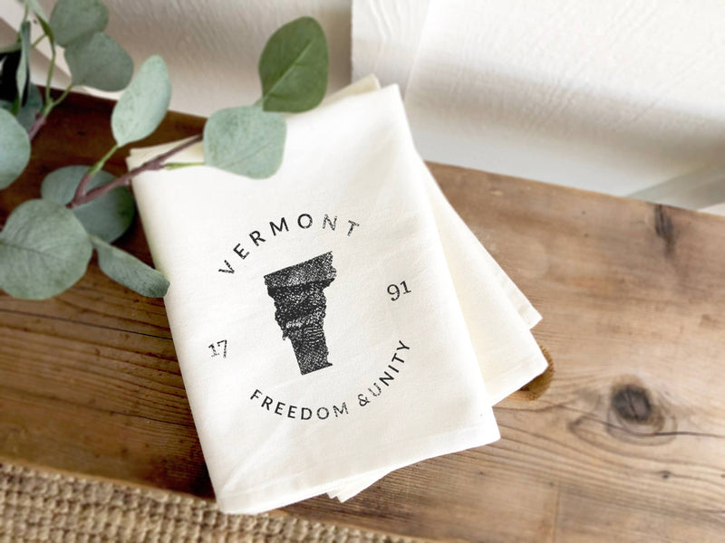 State Badge and Motto - Cotton Tea Towel