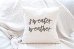 Sweater Weather - Square Canvas Pillow
