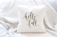 Hello Fall - Square Canvas Pillow