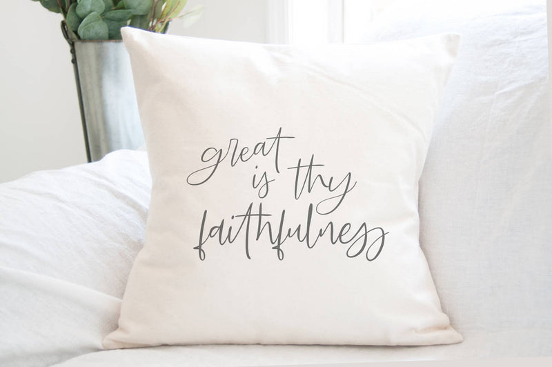 Great is Thy Faithfulness - Square Canvas Pillow