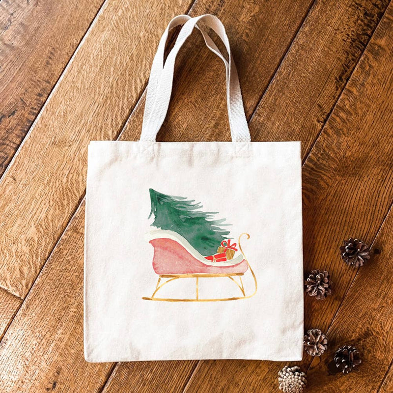 Christmas Sleigh - Canvas Tote Bag
