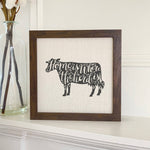 Home is Cow - Framed Sign