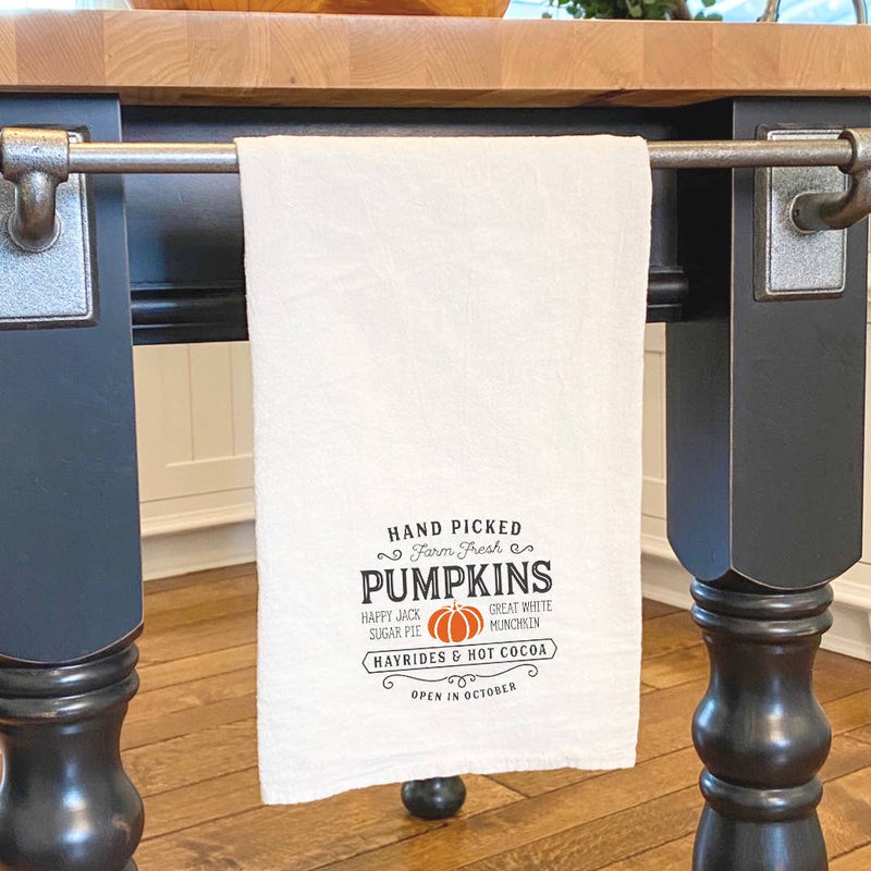 Hand Picked Pumpkins - Cotton Tea Towel