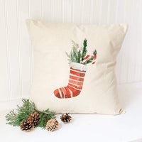 Christmas Stocking - Square Canvas Pillow