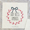 God Bless America Wreath, Pickup - Swedish Dish Cloth