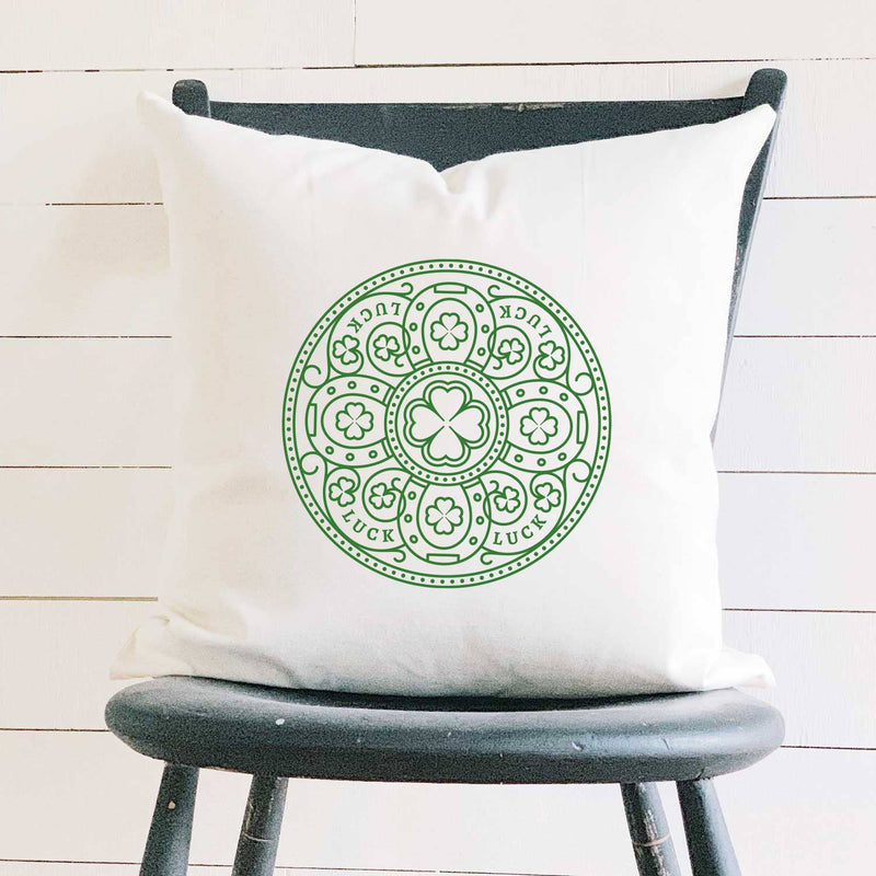 Irish Luck Circle - Square Canvas Pillow