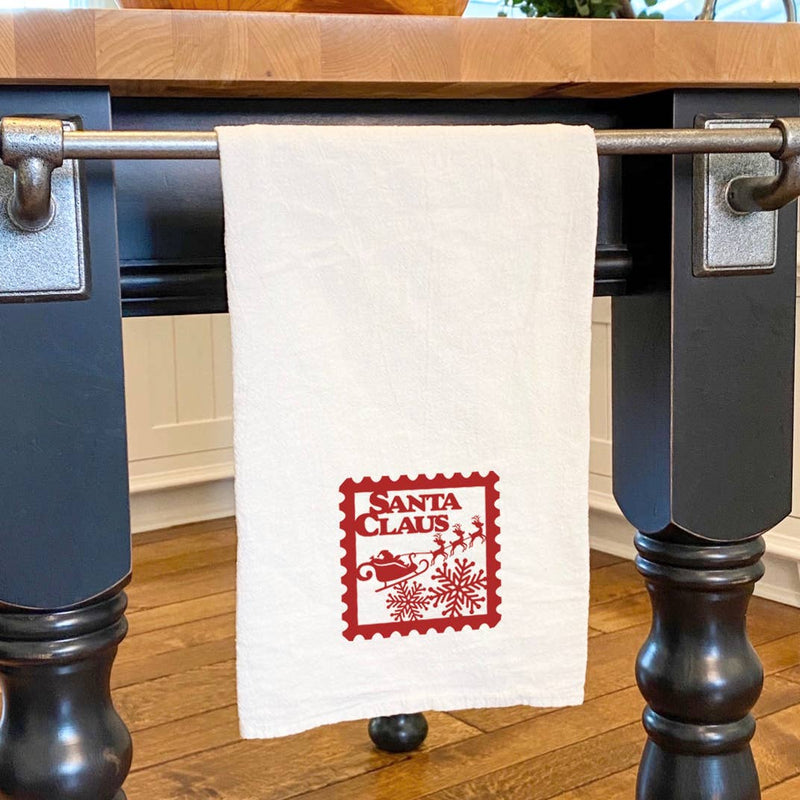 Santa Claus Stamp - Cotton Tea Towel
