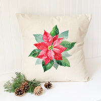 Poinsettia - Square Canvas Pillow