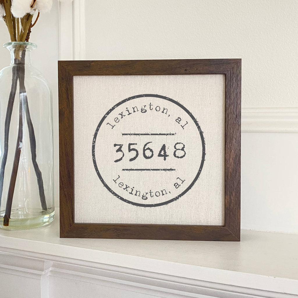 Postmark Stamp - Custom Framed Sign