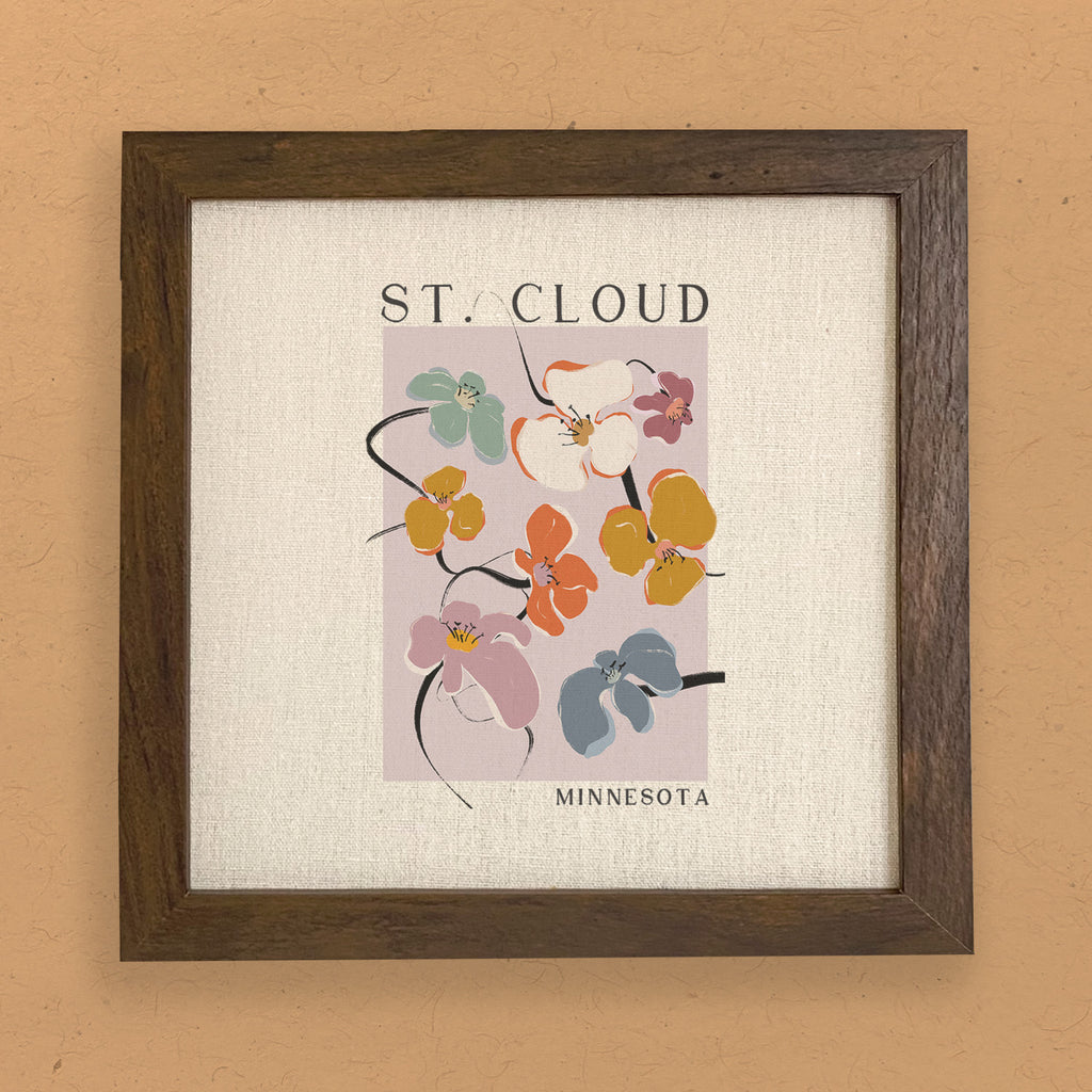 Floral Poster City State - Custom Framed Sign