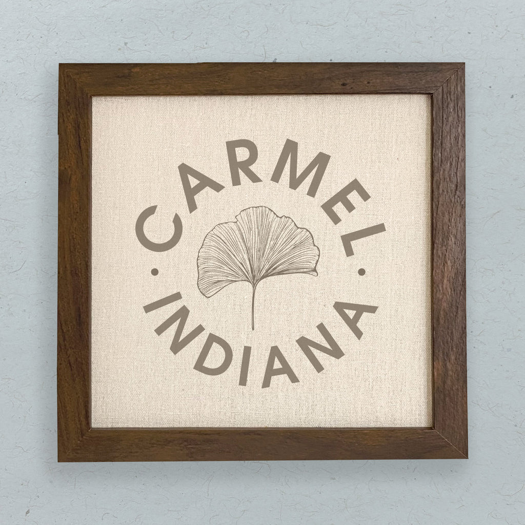 Ginkgo Leaf City State - Custom Framed Sign