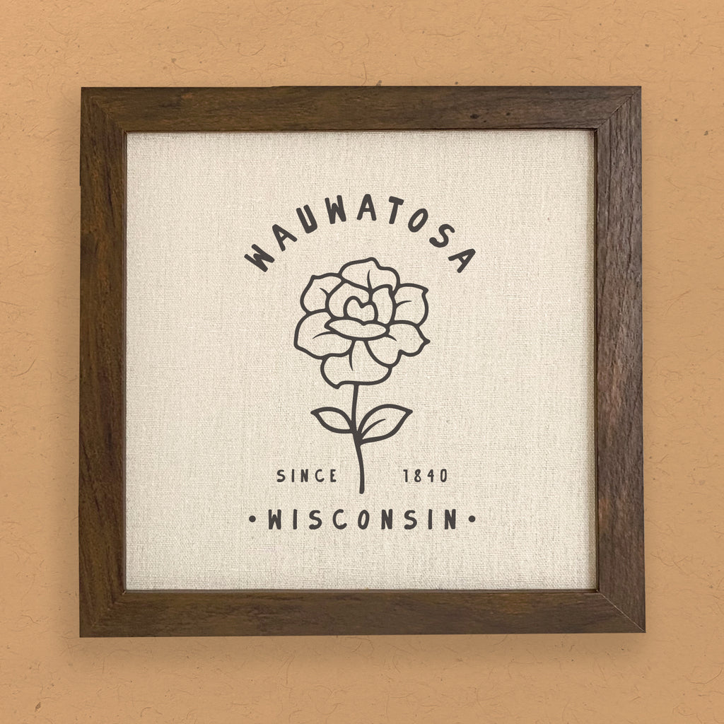 Rose City State Est - Custom Framed Sign