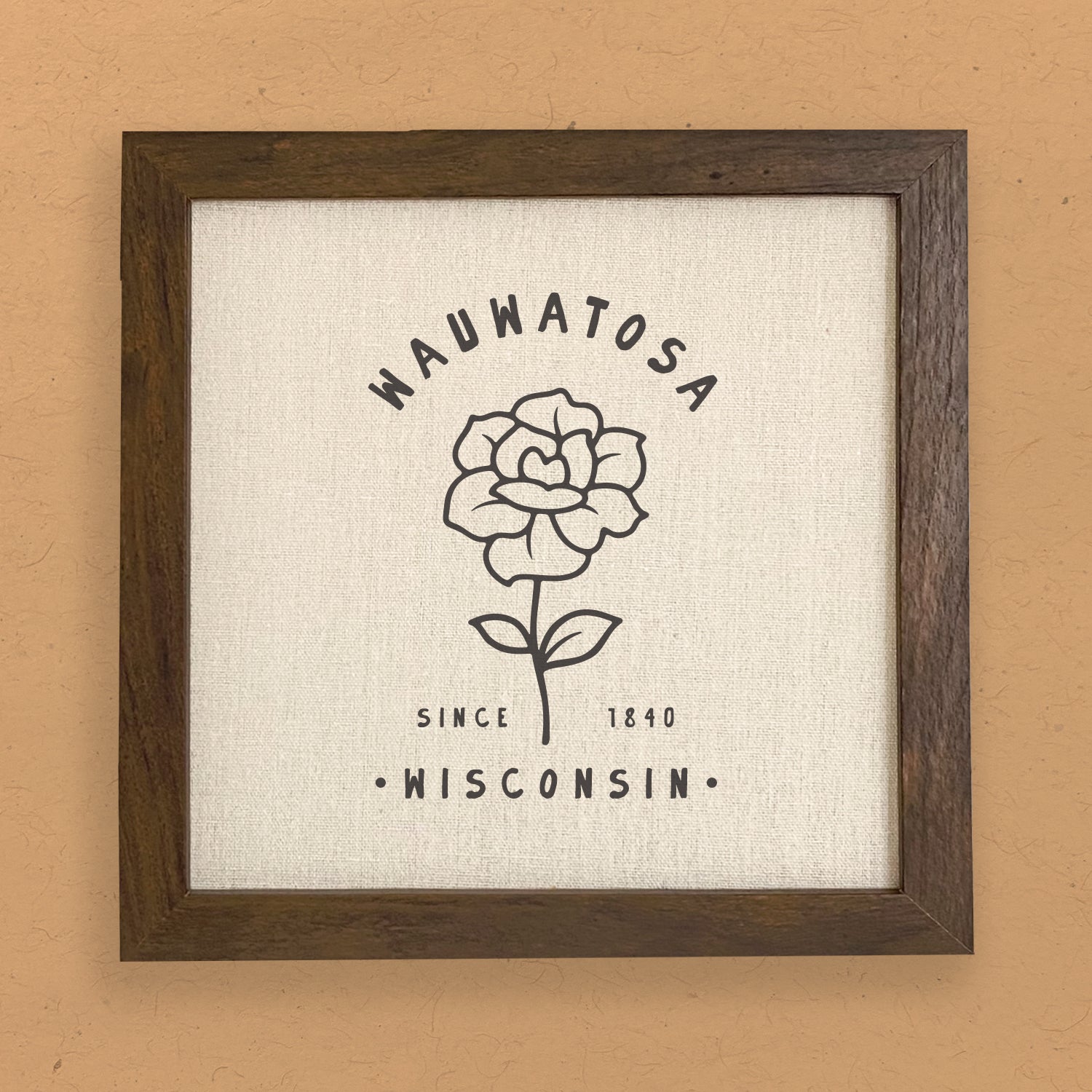 Rose City State Est - Custom Framed Sign