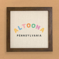 Colorful City/State Custom - Framed Sign