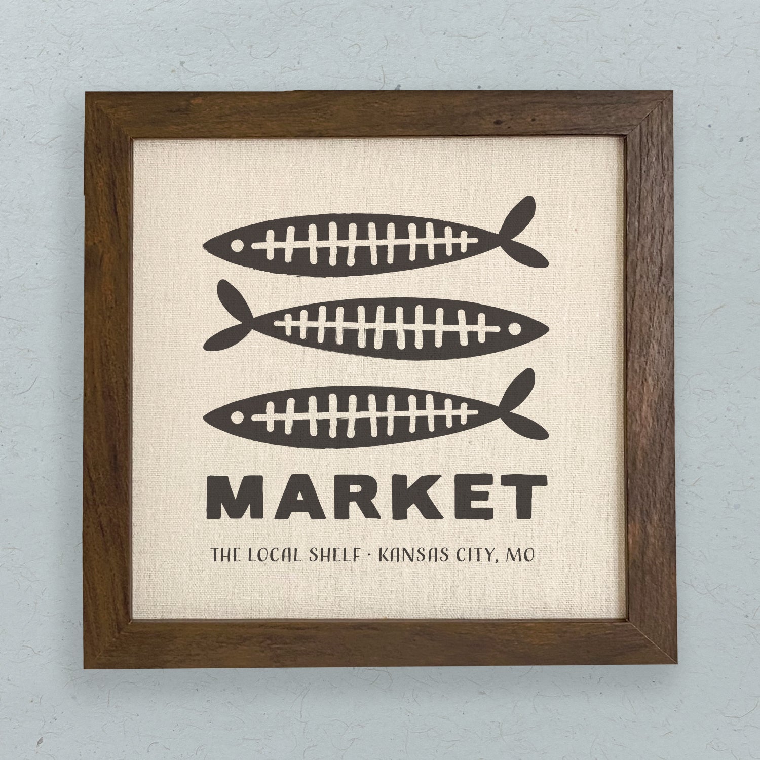 Fish Bone Market - Custom Framed Sign