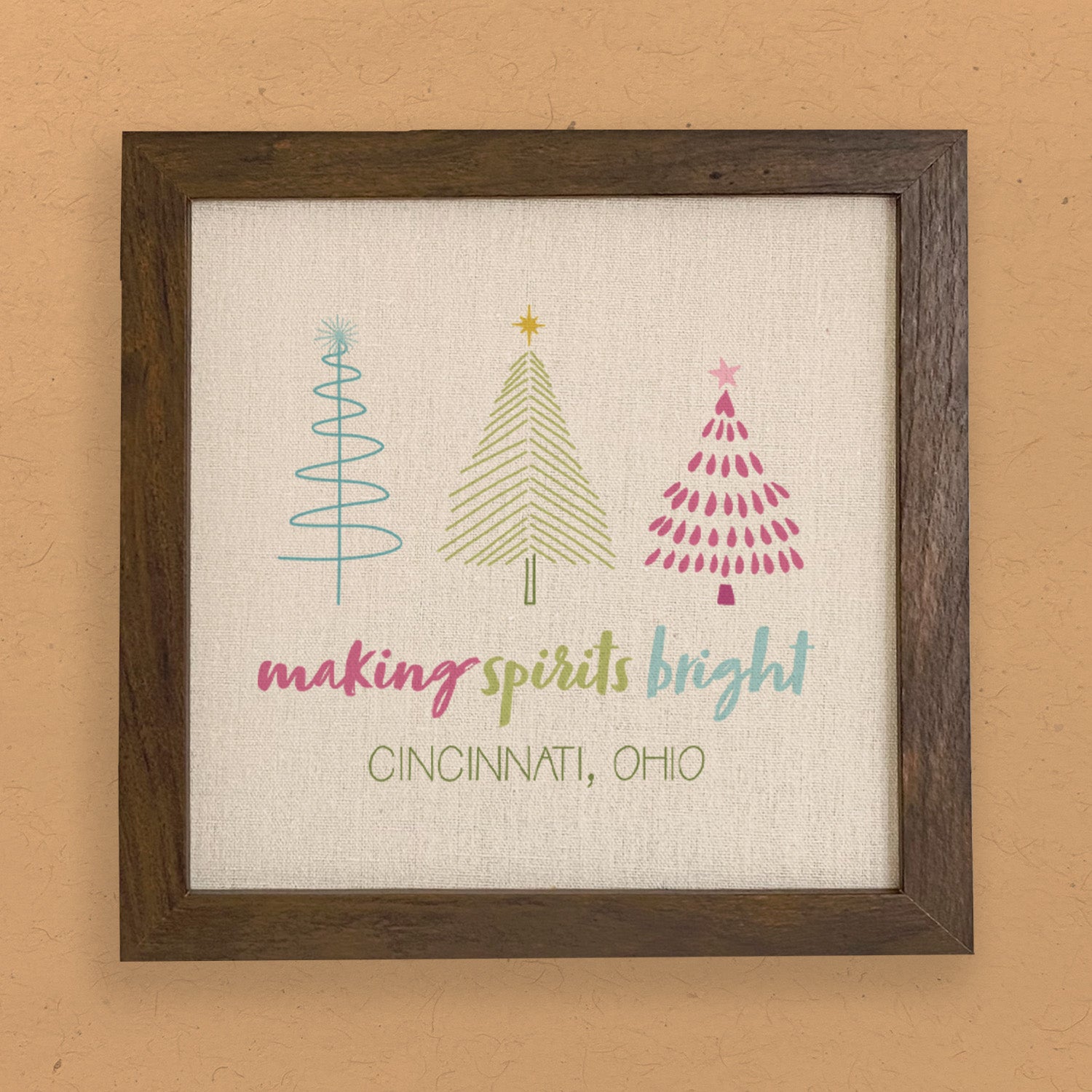 Making Spirits Bright - Custom Framed Sign