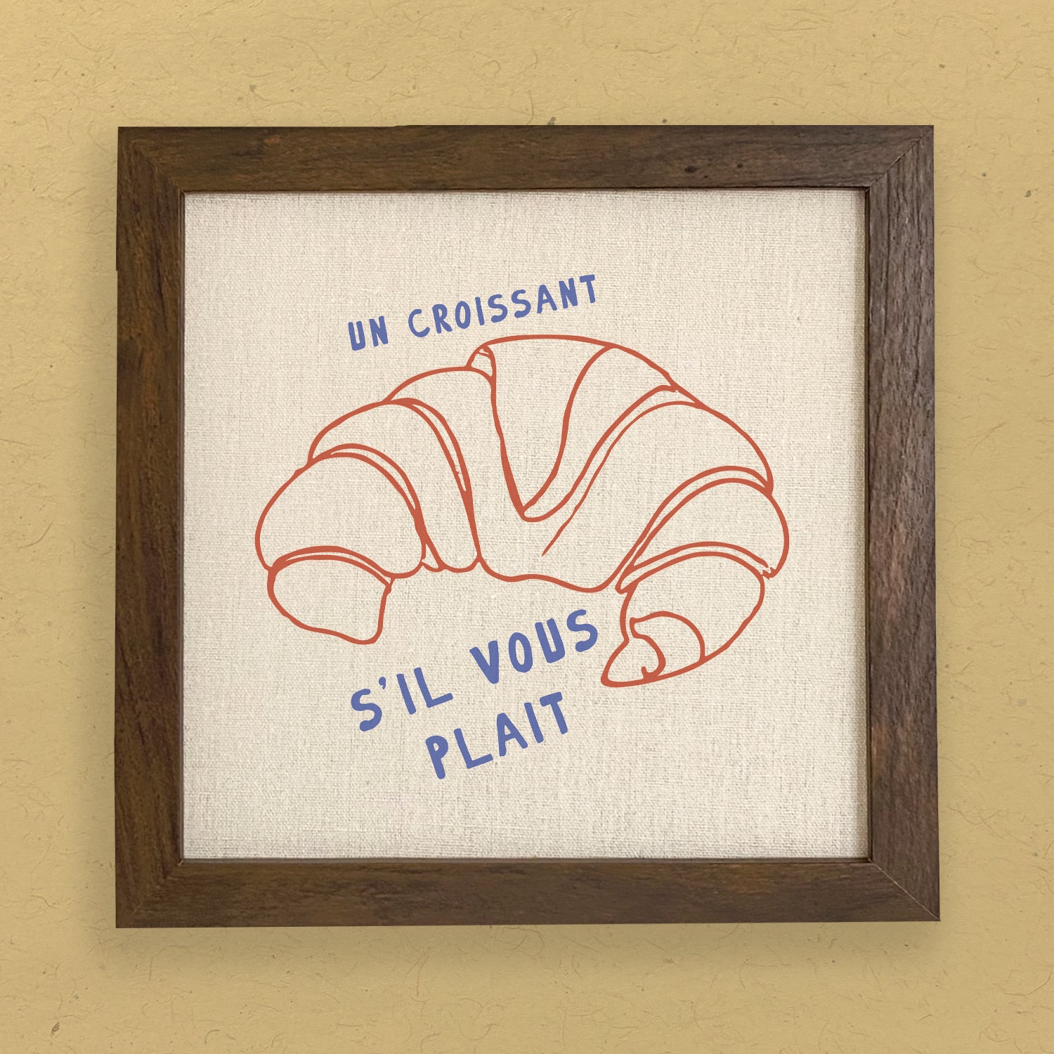 Un Croissant - Framed Sign