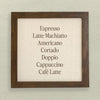 Cafe Drinks - Framed Sign