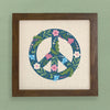 Floral Peace Sign - Framed Sign