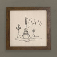 Loopy Eiffel Tower - Framed Sign