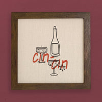 Cin Cin Champagne - Framed Sign