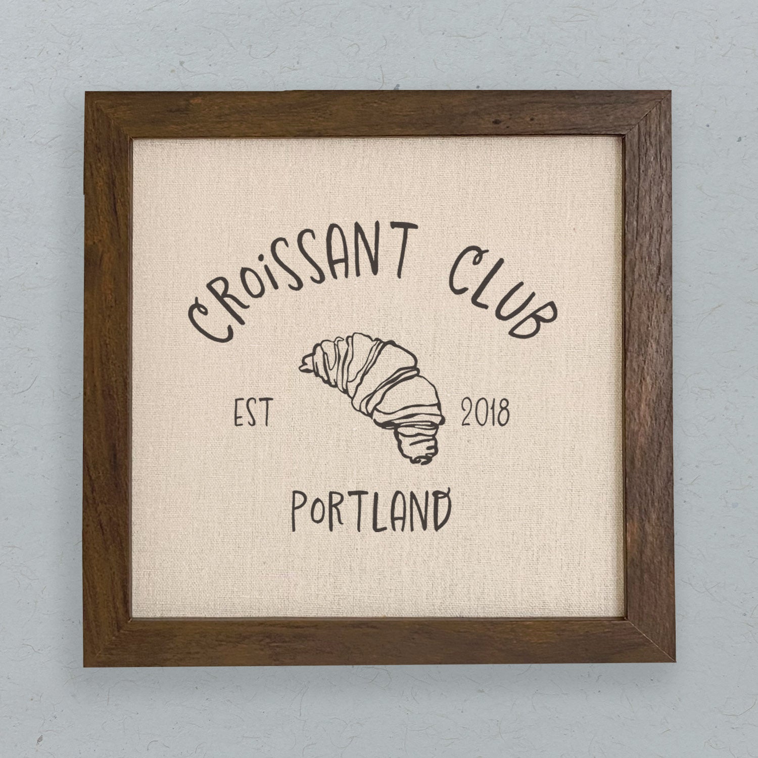 Croissant Club - Custom Framed Sign