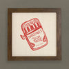 Hand Drawn Sardine Tin - Framed Sign