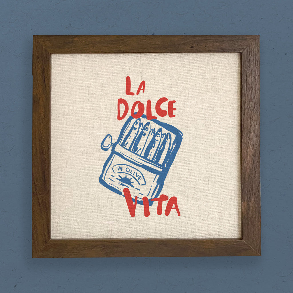 La Dolce Vita Sardines - Framed Sign
