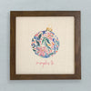 Painted Floral Ornament - Custom Framed Sign