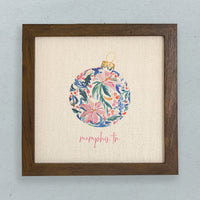 Painted Floral Ornament - Custom Framed Sign