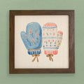 Nordic Floral Mittens - Customizable Framed Sign