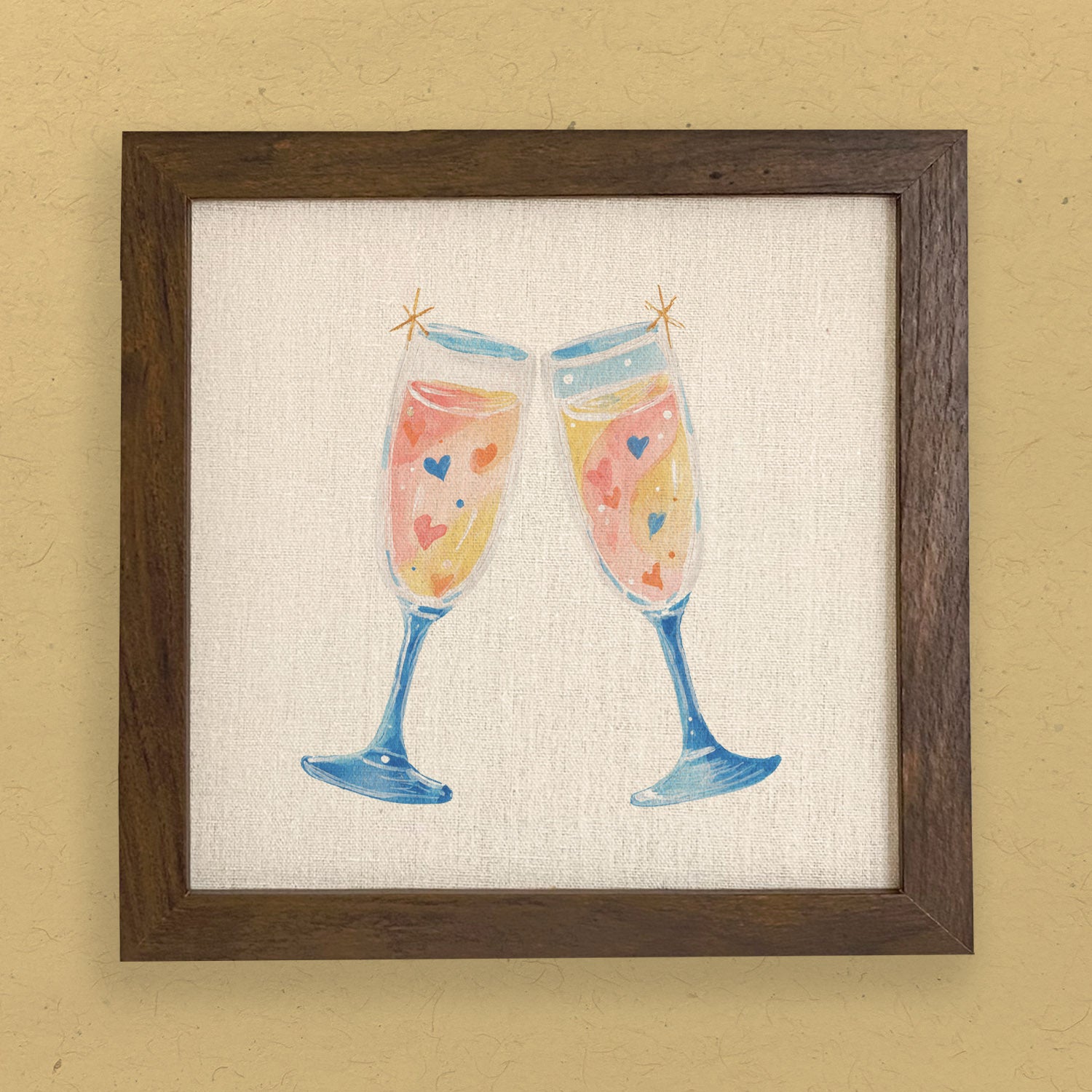 Sparkling Cheers - Customizable Framed Sign