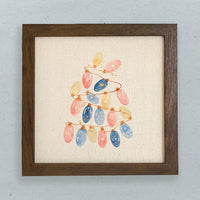 Twinkling Lights Tree - Customizable Framed Sign