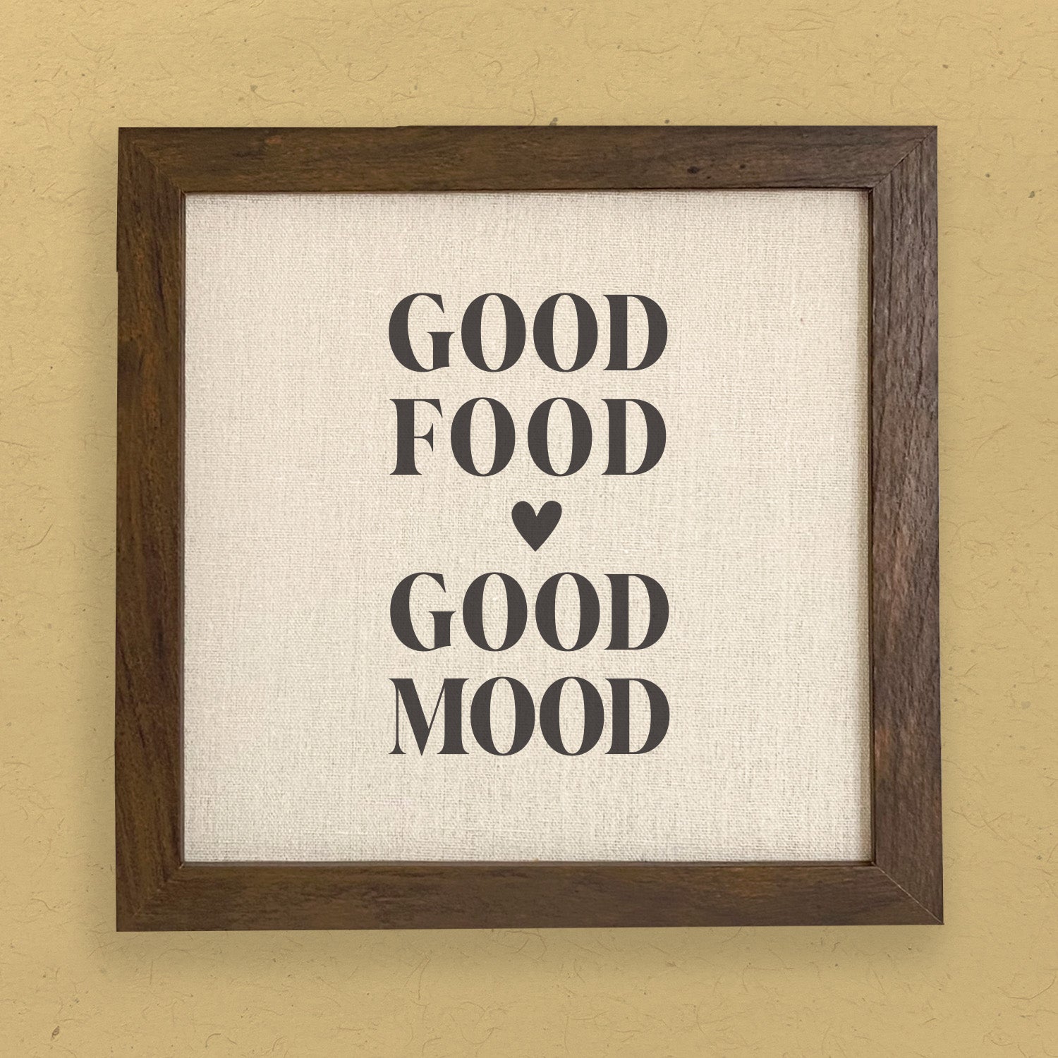 Good Food Good Mood - Framed Sign