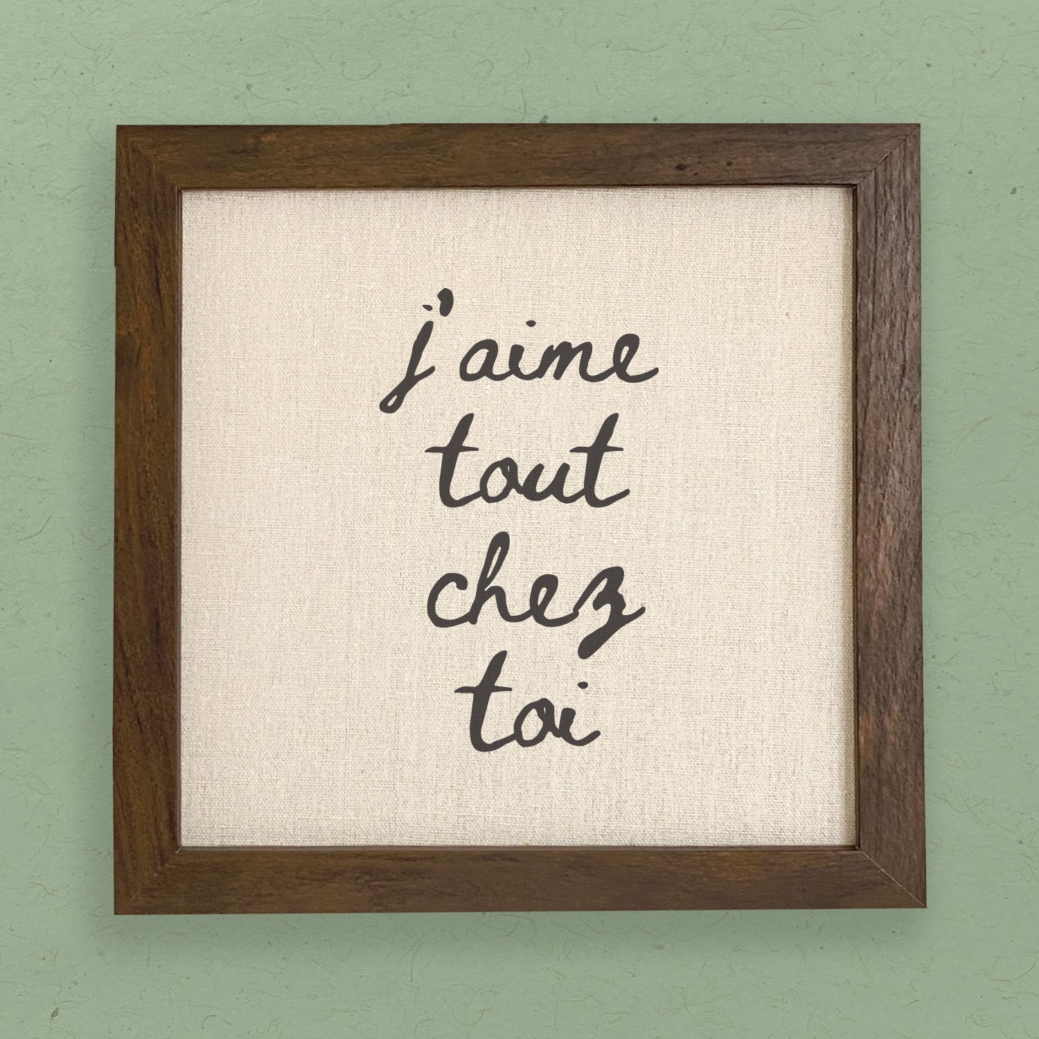 Everything About You J'aime Tout Chez Toi - Framed Sign