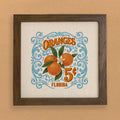 Oranges Vintage Lettered Sign - Custom Framed Sign
