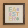 Easter Text with Eggs - Framed Sign