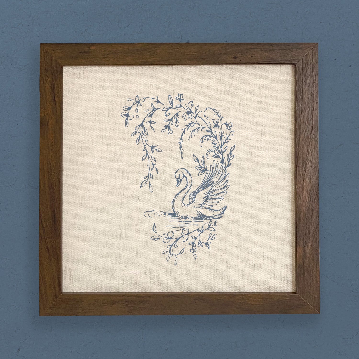 Swan Toile - Spring Framed Sign