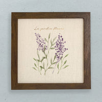 Le Jardin Purple - Spring Framed Sign