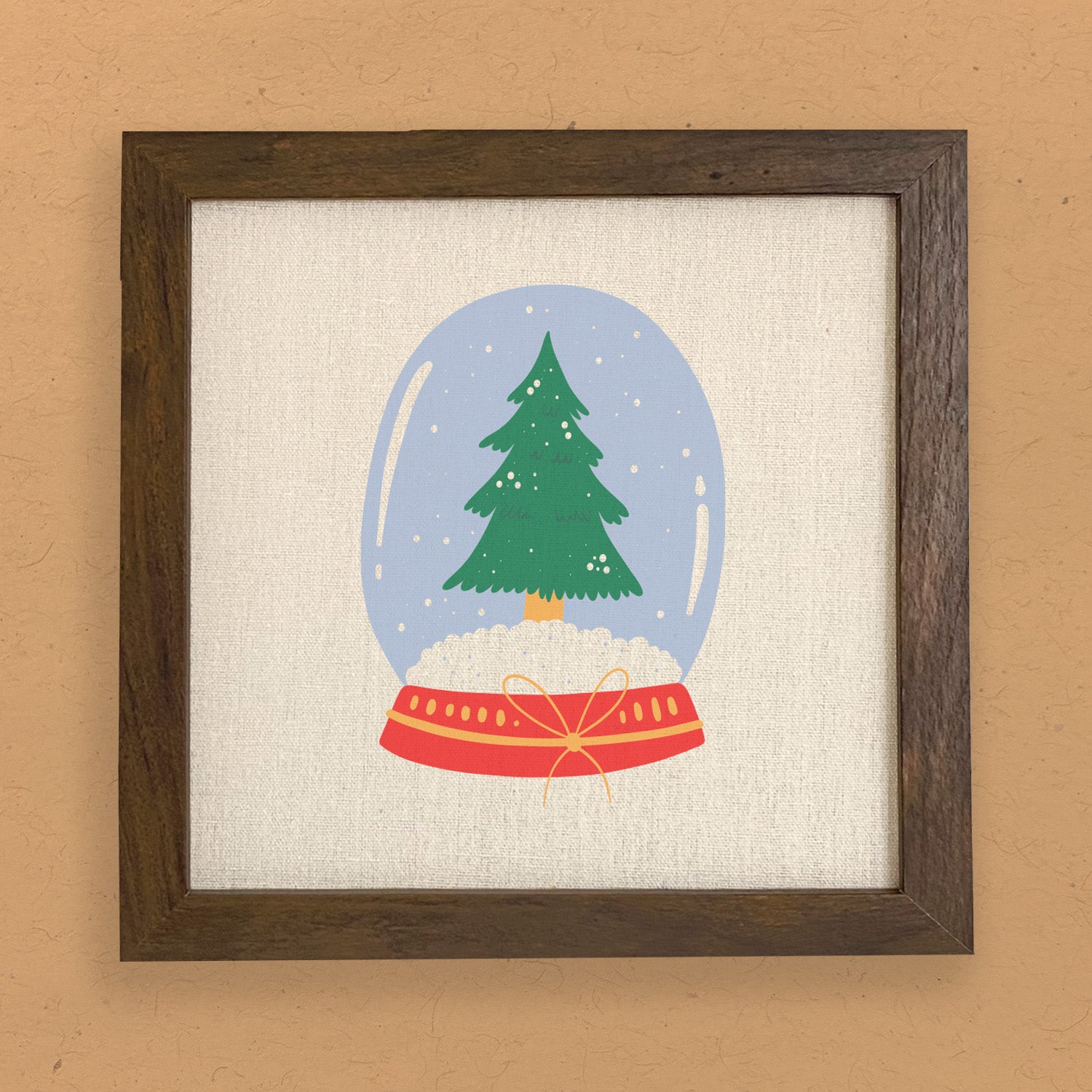 Snow globe Tree - Framed Sign