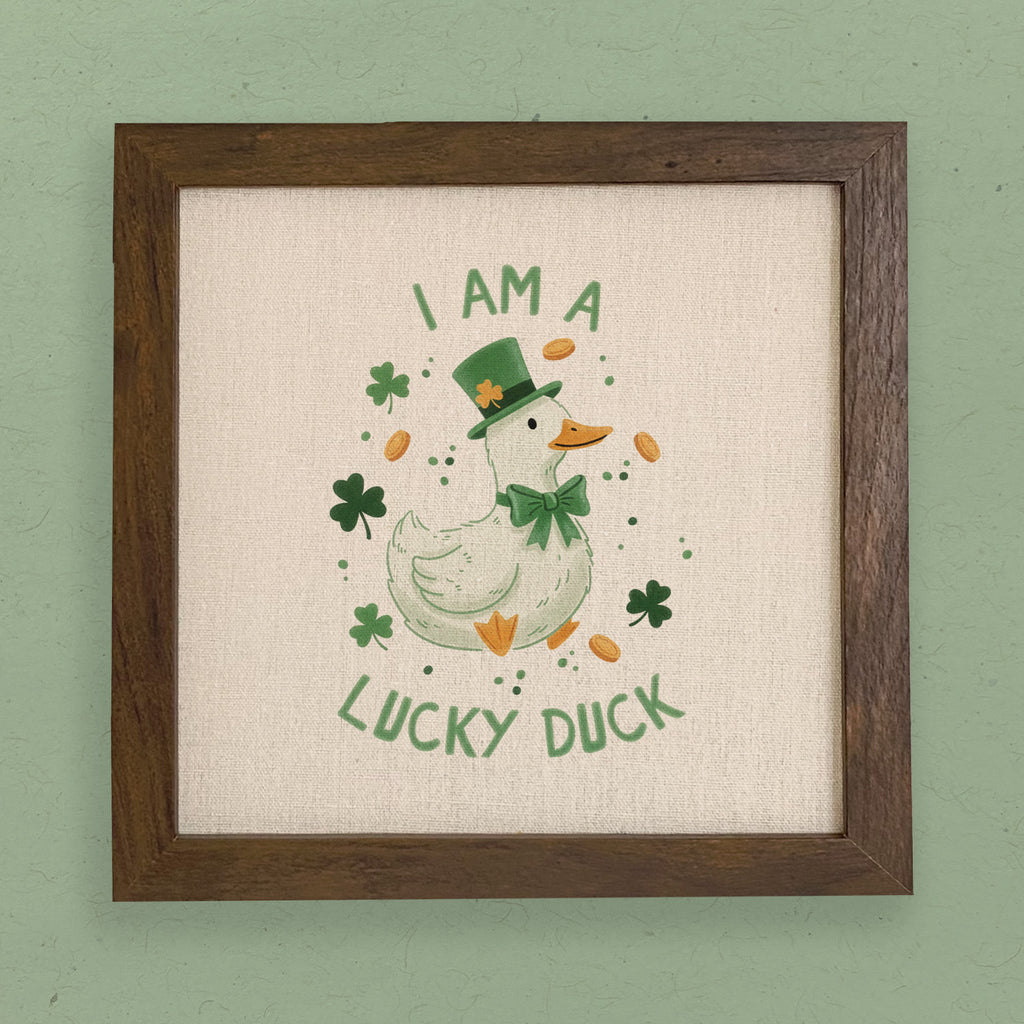 I Am A Lucky Duck - Framed Sign