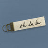 Oh La La - Canvas Key Fob