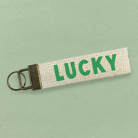 Lucky - St. Patrick's Day Canvas Key Fob