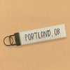 Quirky w/ City & State - Custom Canvas Key Fob