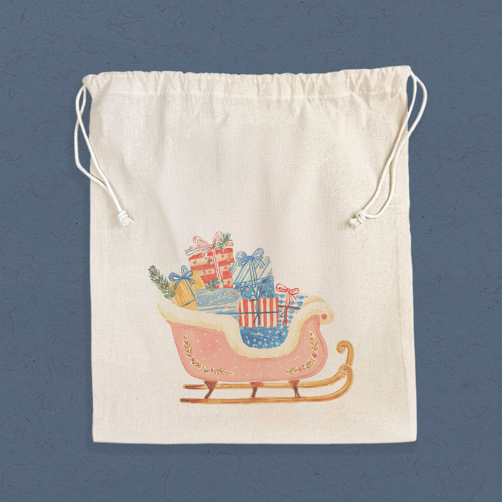 Sleigh Rosé - Customizable Cotton Cinch Bag