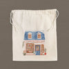 Cozy Winter Storefront - Customizable Cotton Cinch Bag