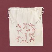 Bows - Cotton Cinch Bag